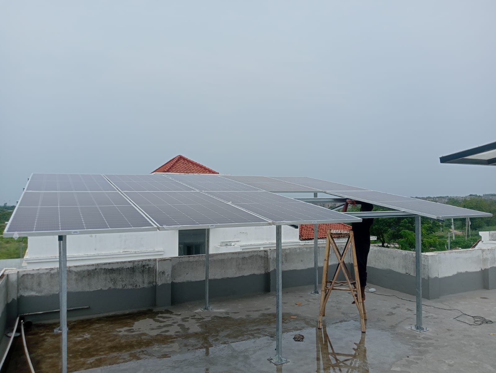 Elevated Structure solar panels in hyderabad